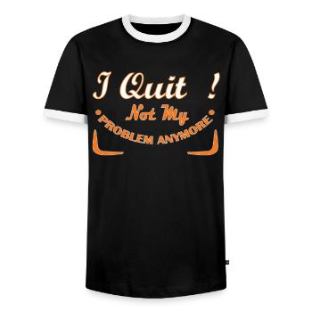 Je n’annule plus mon problème - T-shirt contrasté Homme - noir/blanc - Devant - AI Model Female 172 light (172cm) & AI Model Male 178 light (178cm)