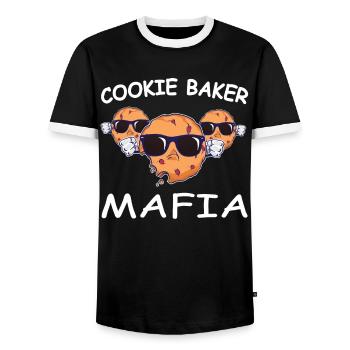 Сookie Baker Mafia Cook Chef Weihnachtszauber - Männer Kontrast-T-Shirt - Schwarz/Weiß - Vorne - AI Model Female 172 light (172cm) & AI Model Male 178 light (178cm)