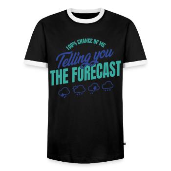 100 chances que je vous dise la prédiction - T-shirt contrasté Homme - noir/blanc - Devant - AI Model Female 172 light (172cm) & AI Model Male 178 light (178cm)