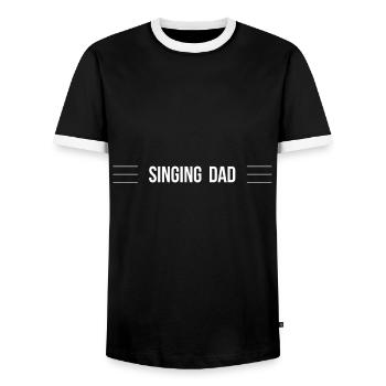 Singen Chor Sänger Musik Geschenk - Männer Kontrast-T-Shirt - Schwarz/Weiß - Vorne - AI Model Female 172 light (172cm) & AI Model Male 178 light (178cm)