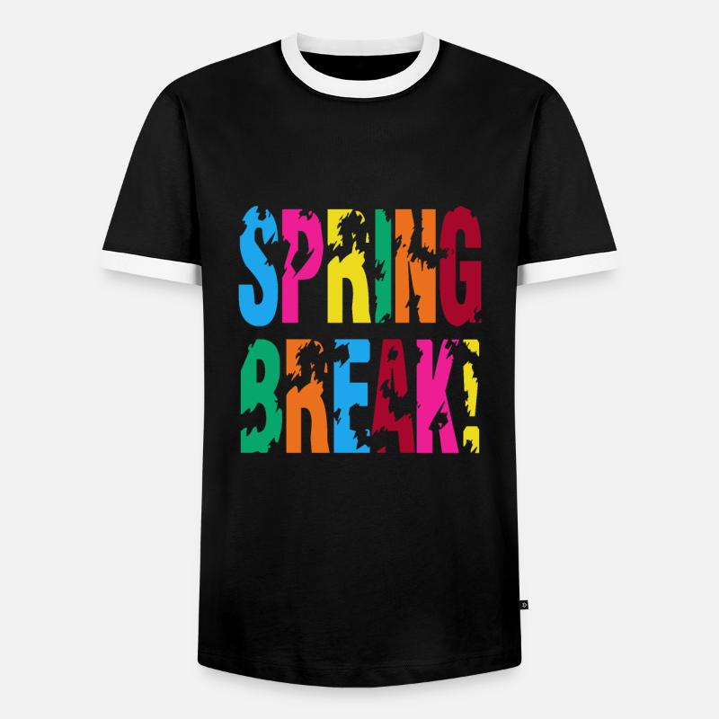 Spring break - Men's Ringer Shirt - black/white