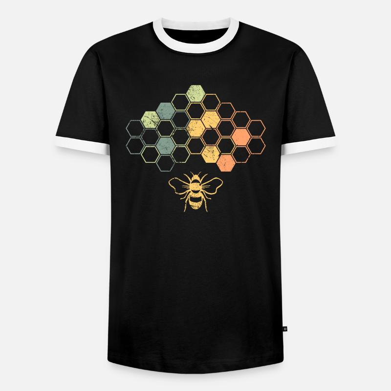 Beekeeper & beekeeper - Men's Ringer Shirt - black/white