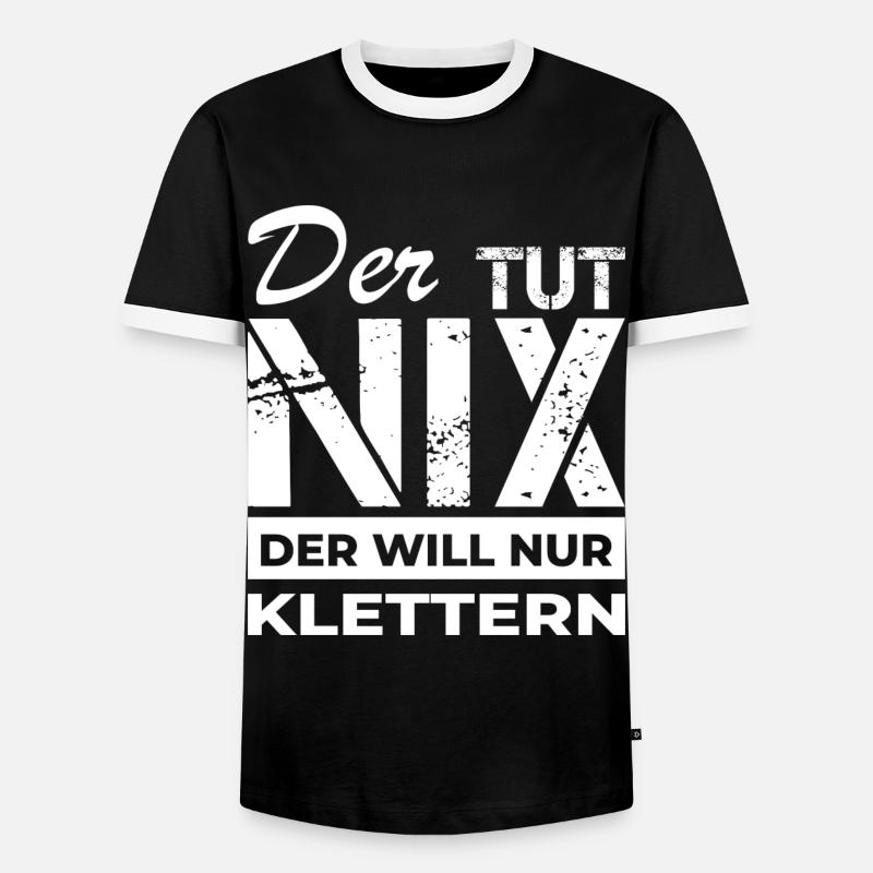 Kletterer - Klettern - Männer Kontrast-T-Shirt - Schwarz/Weiß