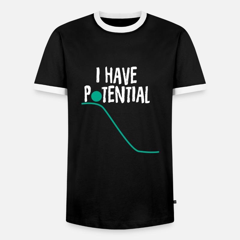 Physics - Men's Ringer Shirt - black/white