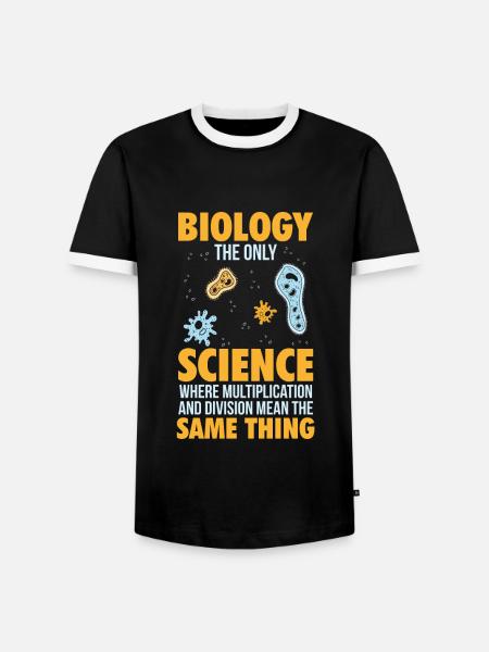Biologi Citat Math Multiplikation Division - Herre kontrast-T-shirt - sort/hvid