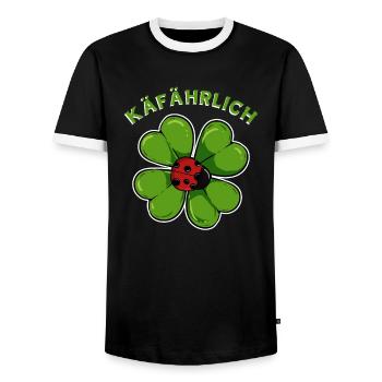 Marienkäfer Käfährlich Hipster Symbol Namaste Zen - Männer Kontrast-T-Shirt - Schwarz/Weiß - Vorne - AI Model Female 172 light (172cm) & AI Model Male 178 light (178cm)
