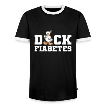 Diabétiques Ente Diabetes Diabetes - T-shirt contrasté Homme - noir/blanc - Devant - AI Model Female 172 light (172cm) & AI Model Male 178 light (178cm)