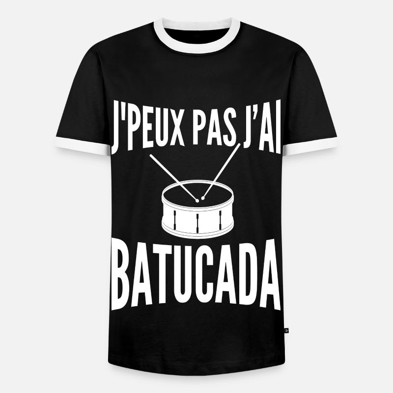 Batucada Percussion | Samba - Men's Ringer Shirt - black/white