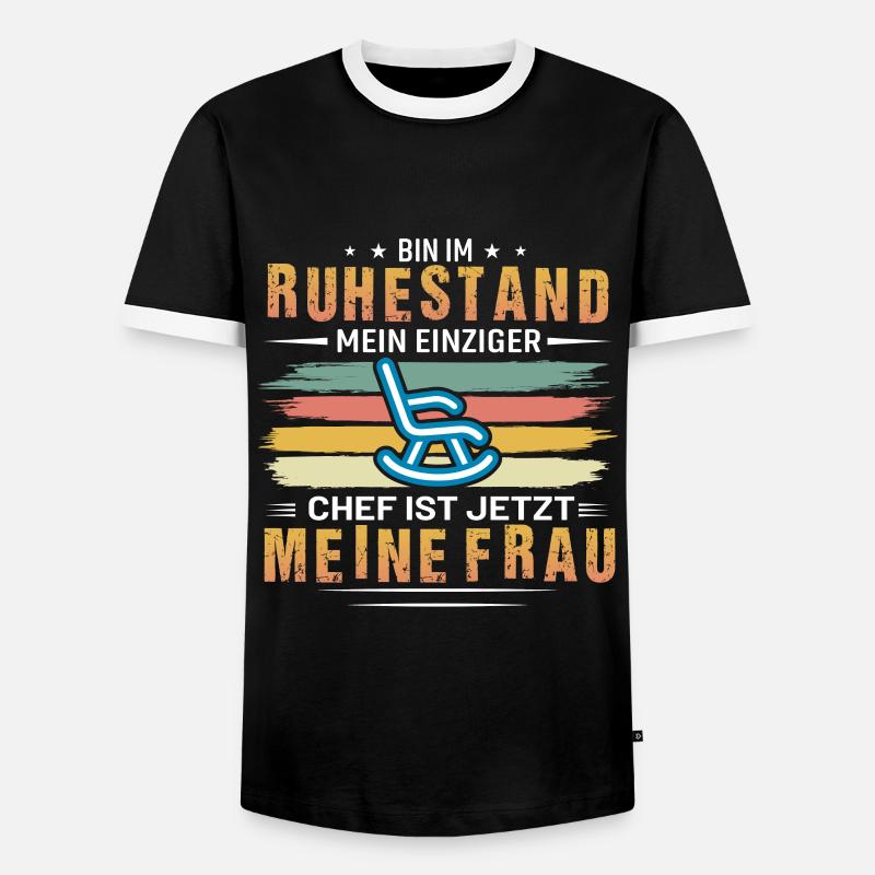 Ruhestand - Männer Kontrast-T-Shirt - Schwarz/Weiß