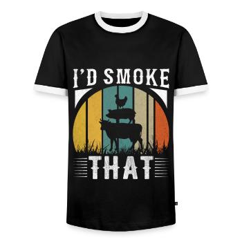 Retro Grillen - Männer Kontrast-T-Shirt - Schwarz/Weiß - Vorne - AI Model Female 172 light (172cm) & AI Model Male 178 light (178cm)