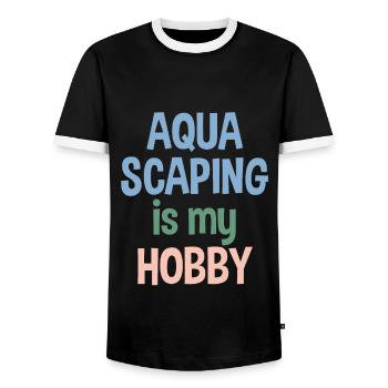 Aquascaping is my Hobby Geschenk Aquarium - Männer Kontrast-T-Shirt - Schwarz/Weiß - Vorne - AI Model Female 172 light (172cm) & AI Model Male 178 light (178cm)