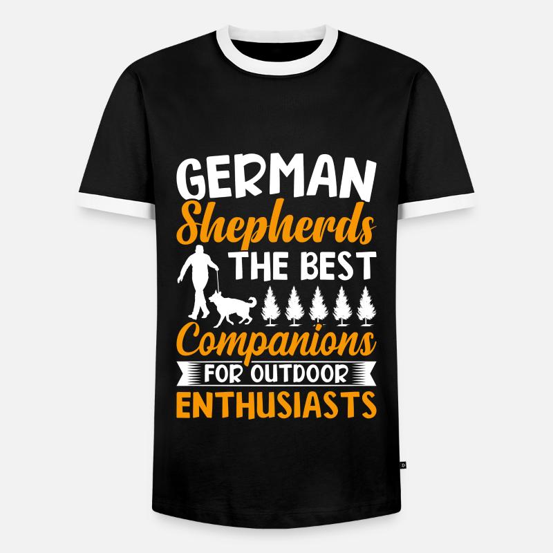 Dog German Shepherd Gift - Men's Ringer Shirt - black/white