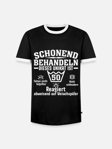 Traitement doux 50 ans - T-shirt contrasté Homme - noir/blanc