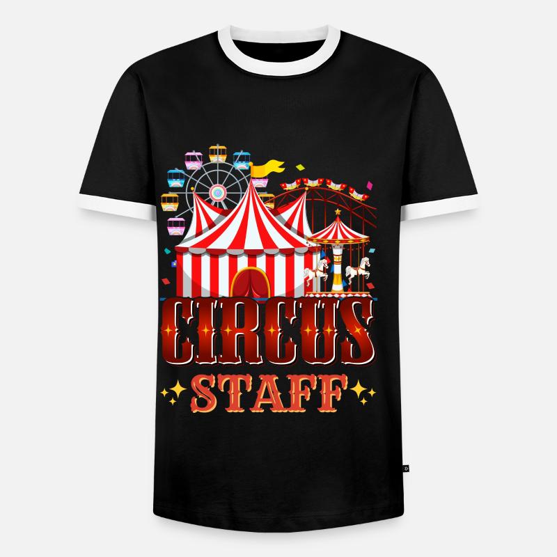 Circus - Men's Ringer Shirt - black/white