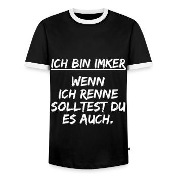Ich bin Imker, geschenk imker - geschenk für imker - Männer Kontrast-T-Shirt - Schwarz/Weiß - Vorne - AI Model Female 172 light (172cm) & AI Model Male 178 light (178cm)