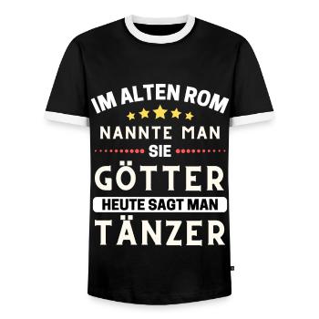 Im alten Rom waren Sie Götter. Heute Tänzer - Männer Kontrast-T-Shirt - Schwarz/Weiß - Vorne - AI Model Female 172 light (172cm) & AI Model Male 178 light (178cm)