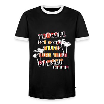 Witziger Spruch - Männer Kontrast-T-Shirt - Schwarz/Weiß - Vorne - AI Model Female 172 light (172cm) & AI Model Male 178 light (178cm)
