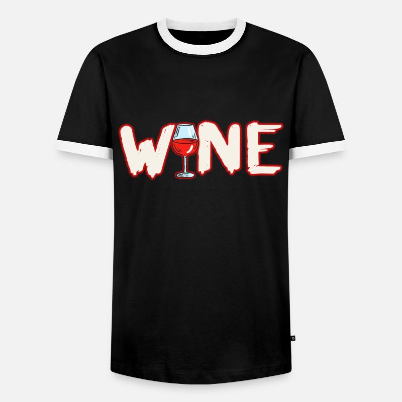Wein Geschenkidee - Männer Kontrast-T-Shirt - Schwarz/Weiß