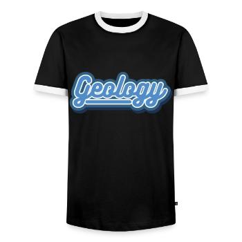 Geologie - Männer Kontrast-T-Shirt - Schwarz/Weiß - Vorne - AI Model Female 172 light (172cm) & AI Model Male 178 light (178cm)
