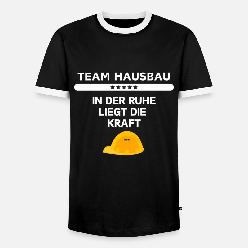 Team House Construction - Men's Ringer Shirt - black/white