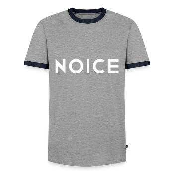 Noice - Männer Kontrast-T-Shirt - Grau/Navy  - Vorne - AI Model Female 172 light (172cm) & AI Model Male 178 light (178cm)