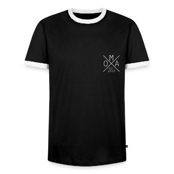 Mamie 2023 Fière mamie depuis 2023 - T-shirt contrasté Homme - noir/blanc - Devant - AI Model Female 172 light (172cm) & AI Model Male 178 light (178cm)