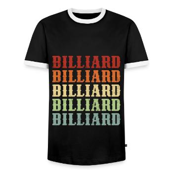 Billiard Billiard Vintage Billard Retro Billard - Männer Kontrast-T-Shirt - Schwarz/Weiß - Vorne - AI Model Female 172 light (172cm) & AI Model Male 178 light (178cm)