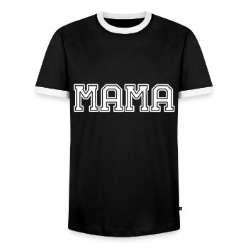 Maman Parents Match Look Maman - T-shirt contrasté Homme - noir/blanc - Devant - AI Model Female 172 light (172cm) & AI Model Male 178 light (178cm)