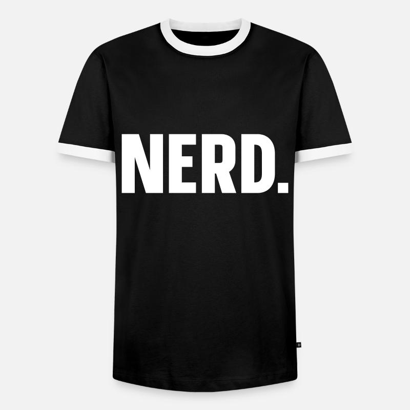 NERD einfach Nerd - Männer Kontrast-T-Shirt - Schwarz/Weiß