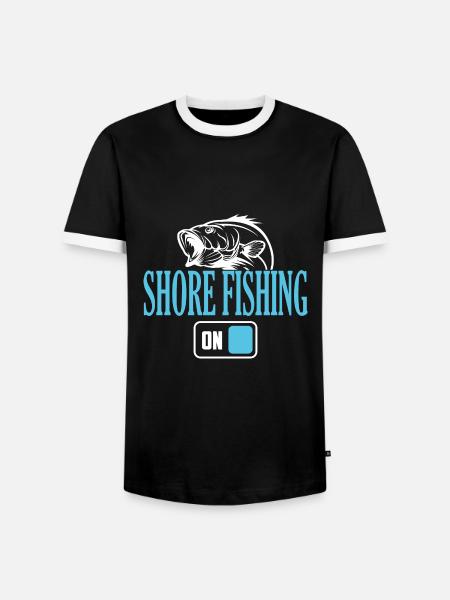 Fisherman Shore Angelmodus Ein - Männer Kontrast-T-Shirt - Schwarz/Weiß