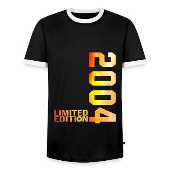 18 ANS 18E ANNIVERSAIRE ÉDITION LIMITÉE 2004 - T-shirt contrasté Homme - noir/blanc - Devant - AI Model Female 172 light (172cm) & AI Model Male 178 light (178cm)