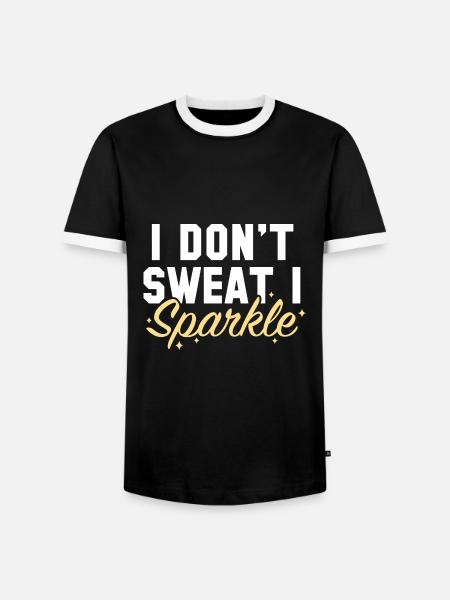 Ich schwitze nicht, ich funkle - Männer Kontrast-T-Shirt - Schwarz/Weiß