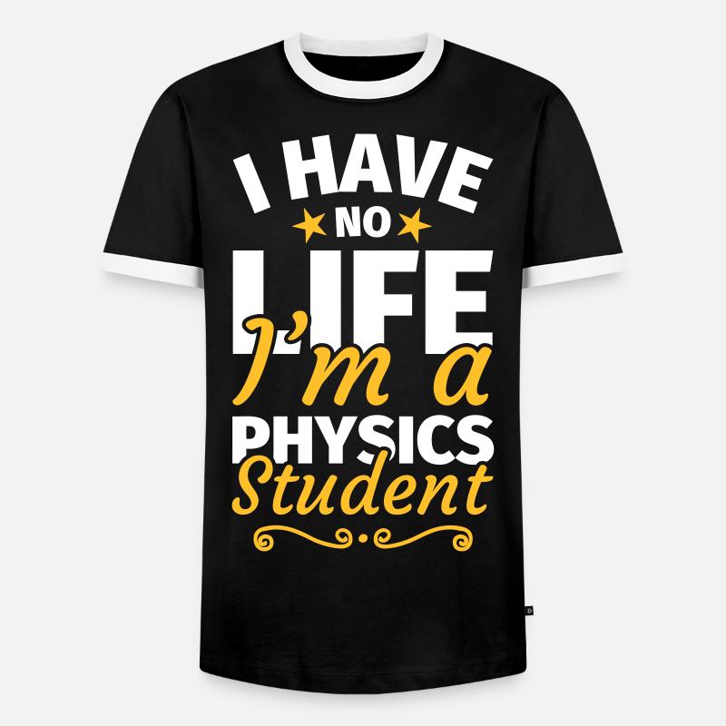Physikstudent Physik Studium Physikstudium - Männer Kontrast-T-Shirt - Schwarz/Weiß