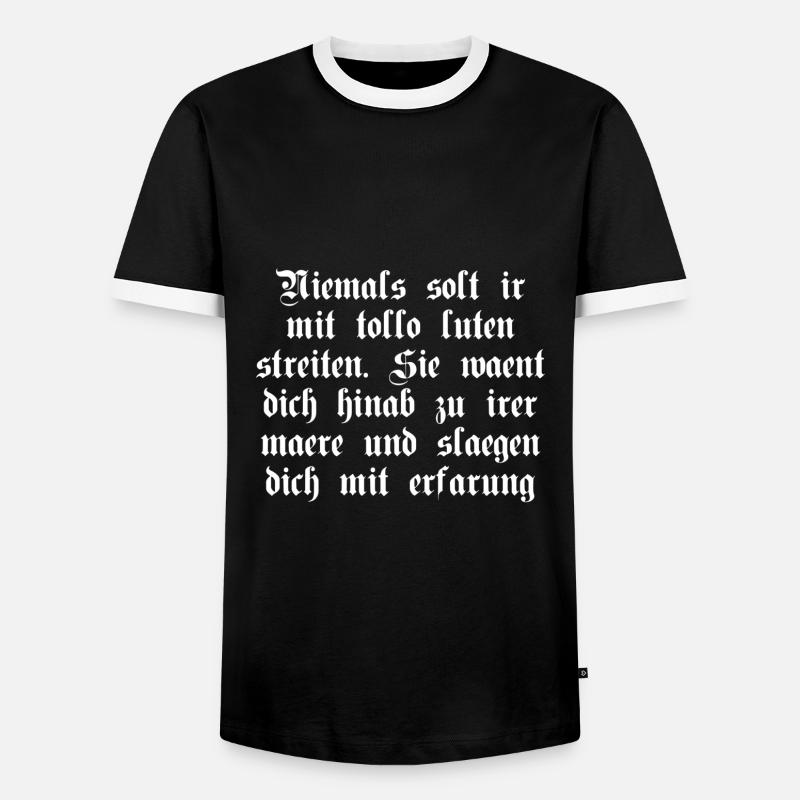 Diskutiere nicht mit Dummköpfen - Männer Kontrast-T-Shirt - Schwarz/Weiß