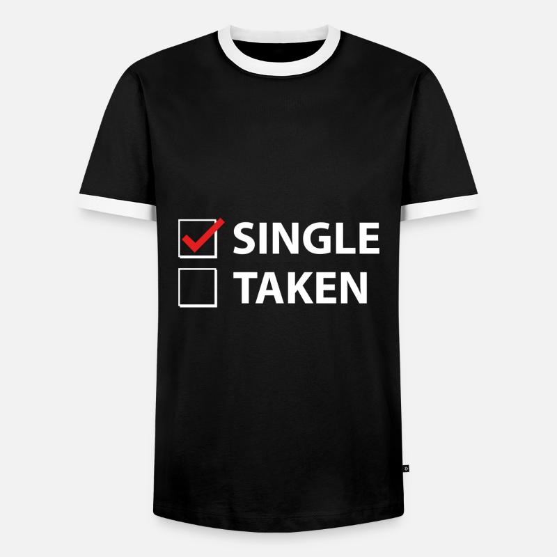 Single Taken - Men's Ringer Shirt - black/white