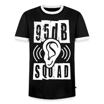 Langue des signes sourde Fierté sourde - T-shirt contrasté Homme - noir/blanc - Devant - AI Model Female 172 light (172cm) & AI Model Male 178 light (178cm)