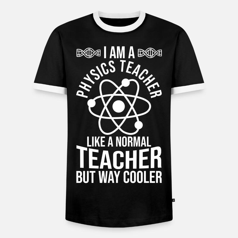 Physics Teacher Physics Teacher - Men's Ringer Shirt - black/white