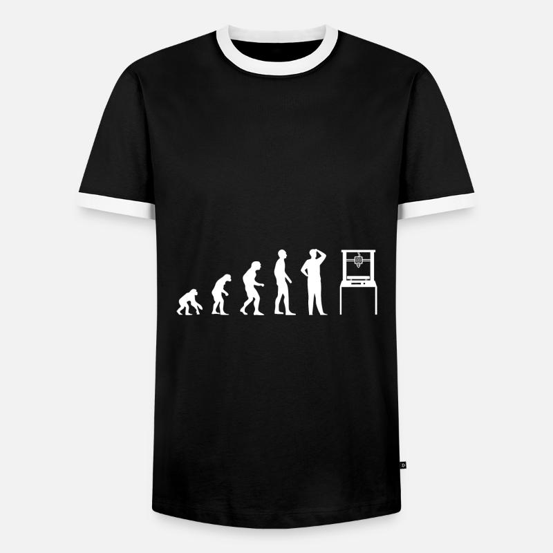3D-Druck Evolution 3D-Druck 3D-Drucker Geek - Männer Kontrast-T-Shirt - Schwarz/Weiß