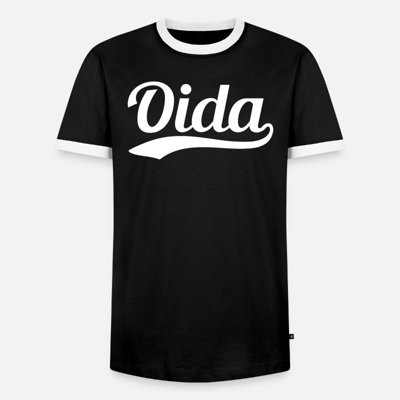 Oida Swoosh - Männer Kontrast-T-Shirt - Schwarz/Weiß