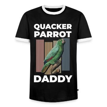 Macaw, Birds, Beak, Cockatoo - Men's Ringer Shirt - black/white - Front - AI Model Female 172 light (172cm) & AI Model Male 178 light (178cm)