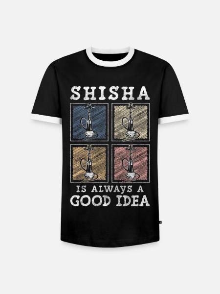 Hookah Dampfer Geschmack Blubbern - Männer Kontrast-T-Shirt - Schwarz/Weiß