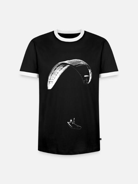 Gleitschirm Advance CP - Männer Kontrast-T-Shirt - Schwarz/Weiß