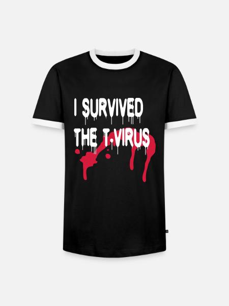 T-Virus - Männer Kontrast-T-Shirt - Schwarz/Weiß