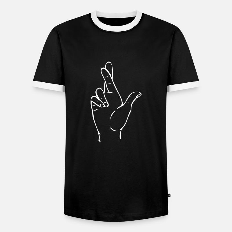 Versprechen... - Männer Kontrast-T-Shirt - Schwarz/Weiß