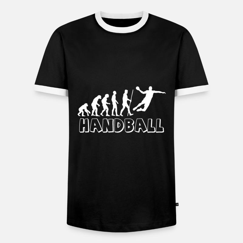 Handball Evolution - Men's Ringer Shirt - black/white