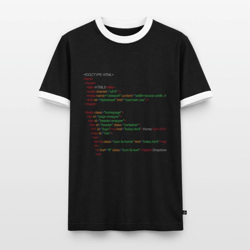 HTML5 code Men's Ringer Shirt