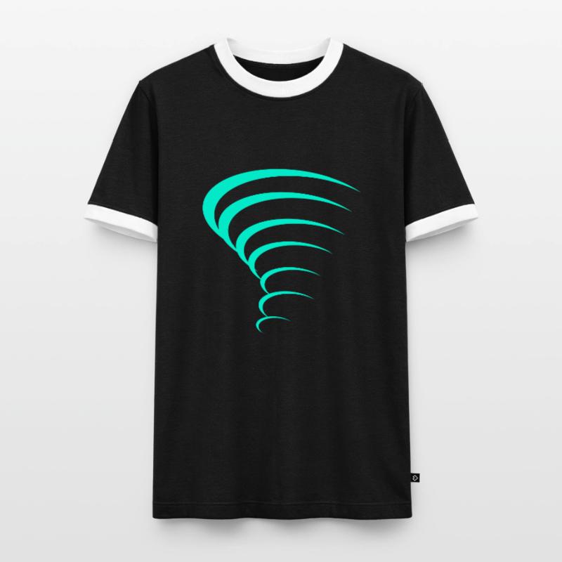 Conception de tornade T-shirt contrasté Homme