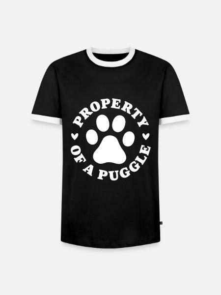 Propriété d’un Puggle - T-shirt contrasté Homme - noir/blanc
