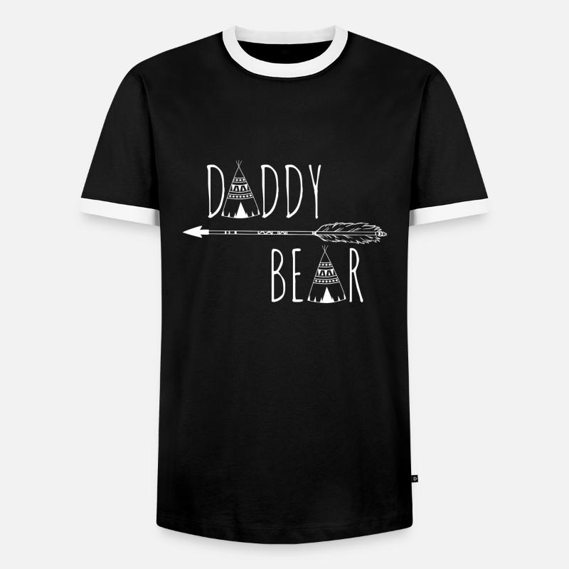 Daddy Bear - Männer Kontrast-T-Shirt - Schwarz/Weiß