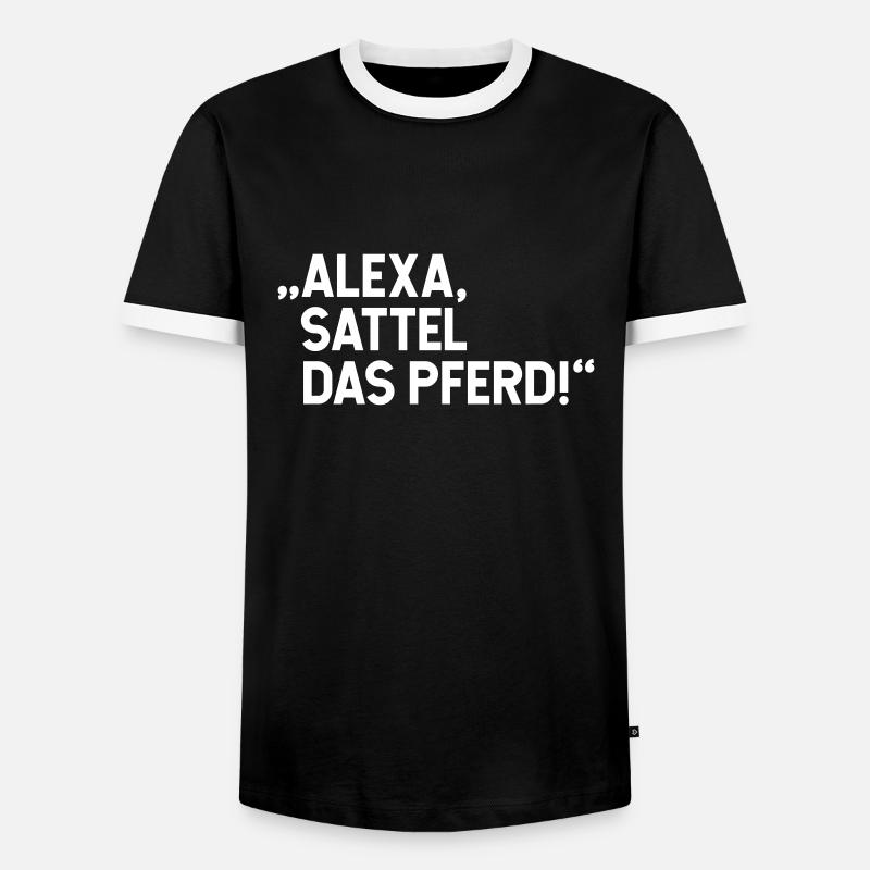 Alexa sattel das Perd - Farbwechsel - Männer Kontrast-T-Shirt - Schwarz/Weiß